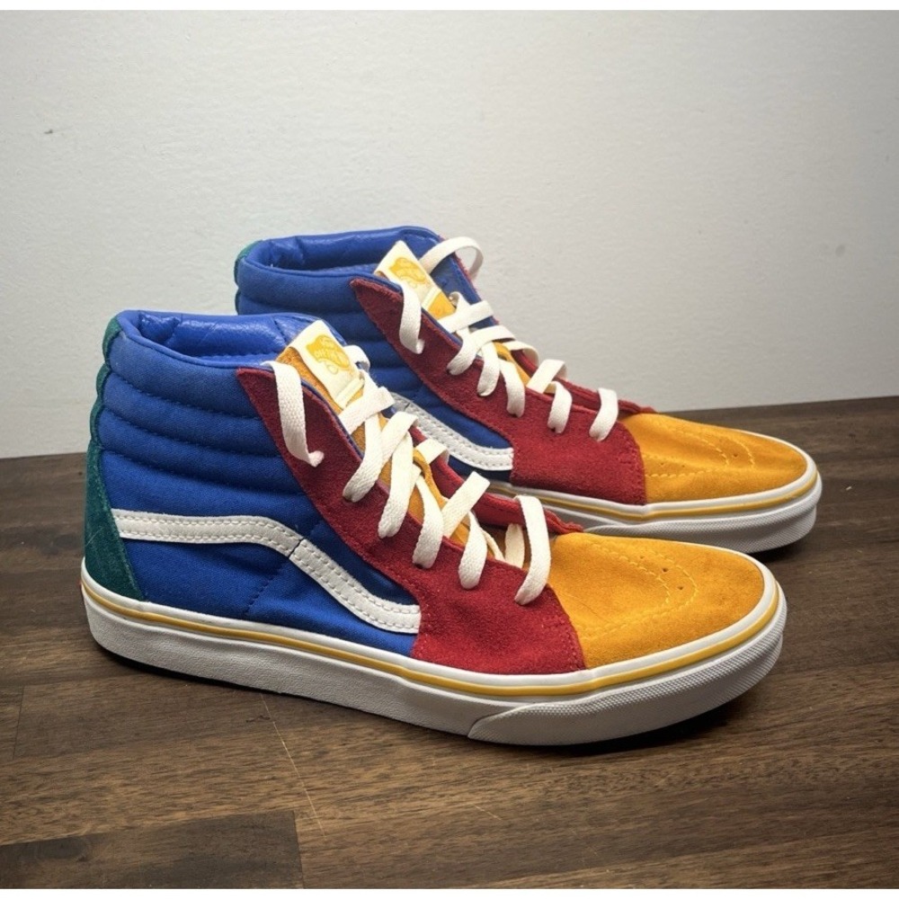 Vans Sk8-Hi Youth Suede Color Block High Top Shoes | Kids 7 | Great Condition